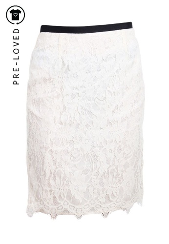 Buy By Malene Birger Pre Loved By Malene Birger White Lace Knee Length Skirt Online Zalora Singapore