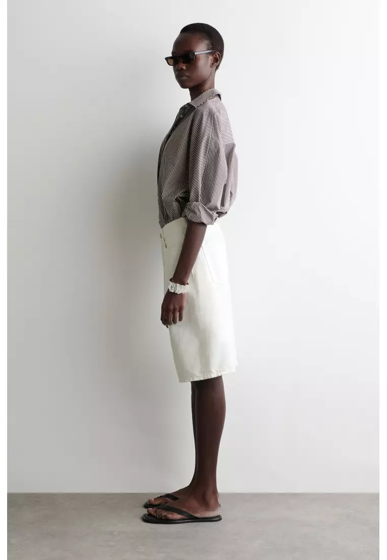 LONGLINE DENIM SHORTS