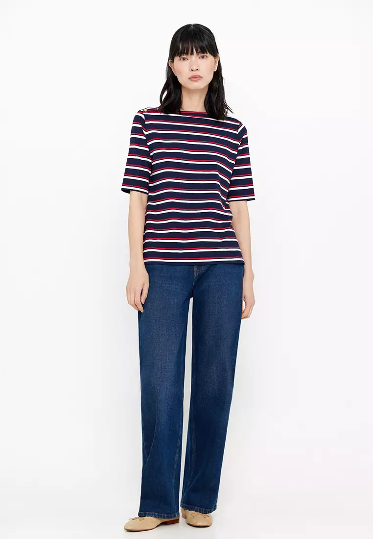 Basic Boat Neckline T-Shirt