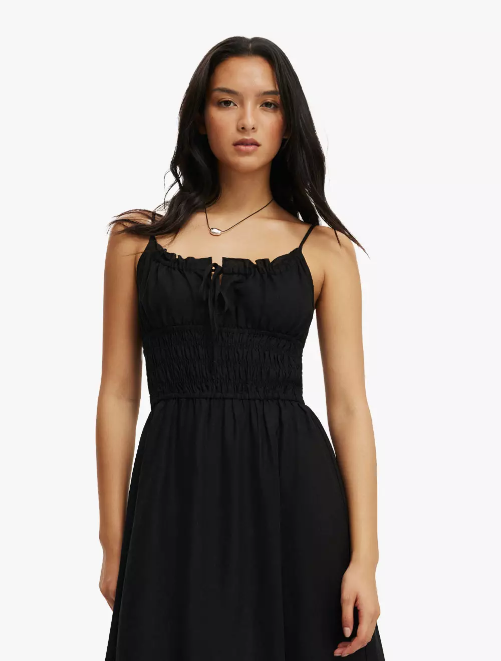 COTTON ON - DRESSES - HAVEN STRAPPY MIDI DRESS - BLACK