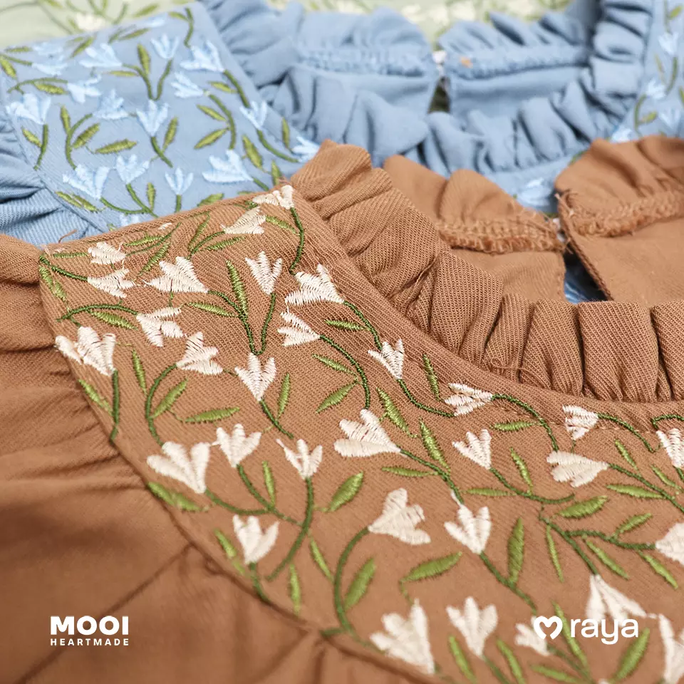 Mooi Tunik Wanita Atasan Wanita Raya Collection Navya Tunic - Khaki