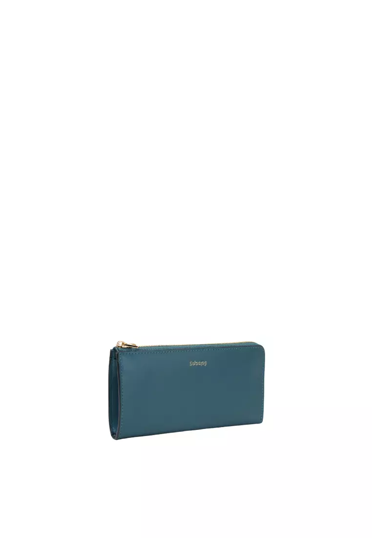 L-Zip Long Wallet - Turquoise