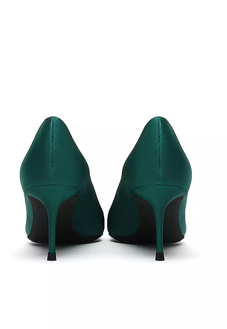 6CM Silk Fabrics Pointed High Heel Shoes HZL163