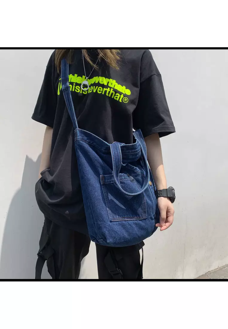 Denim casual Japanese shoulder bag