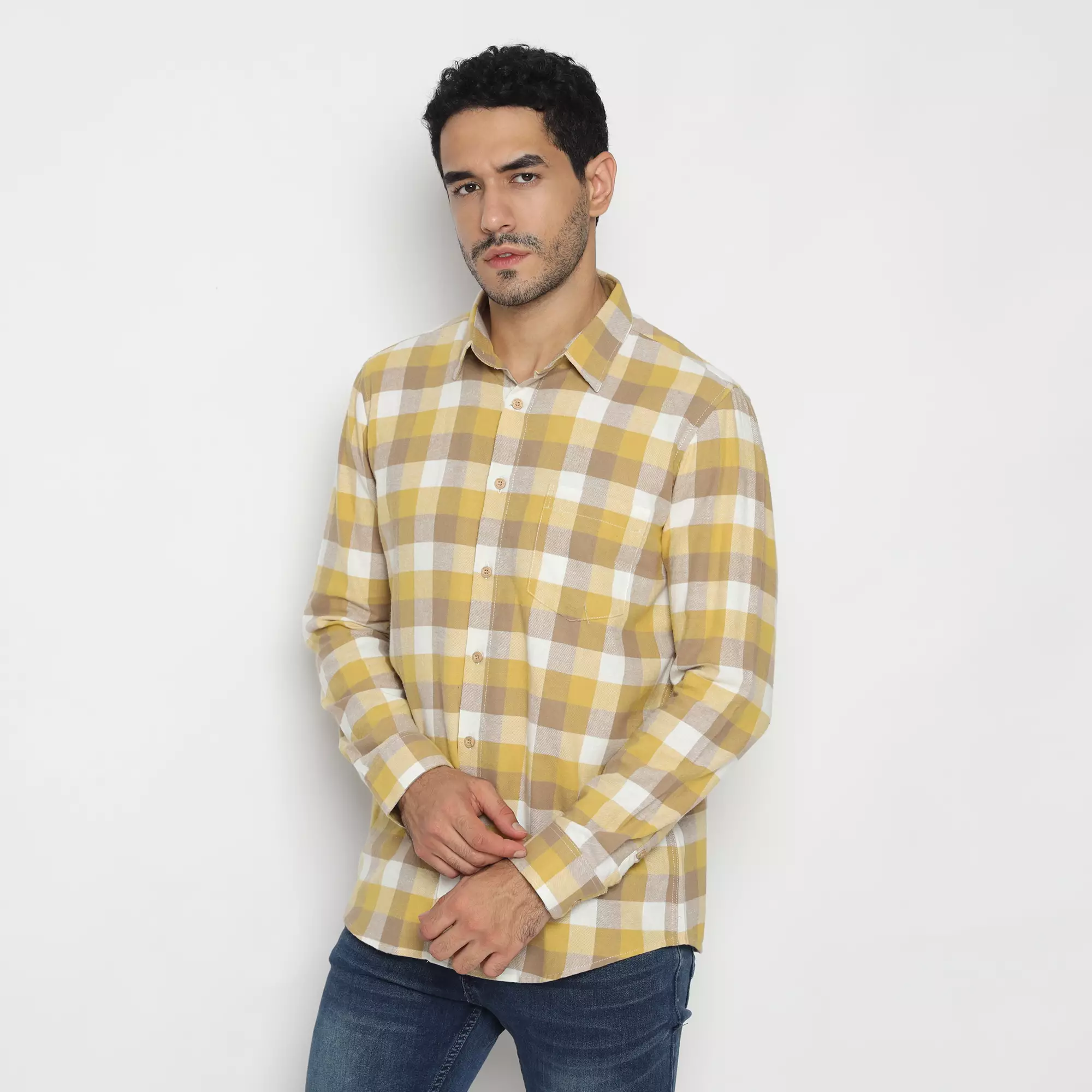 Platini Kemeja Flanel Pria Lengan Panjang Katun 76496