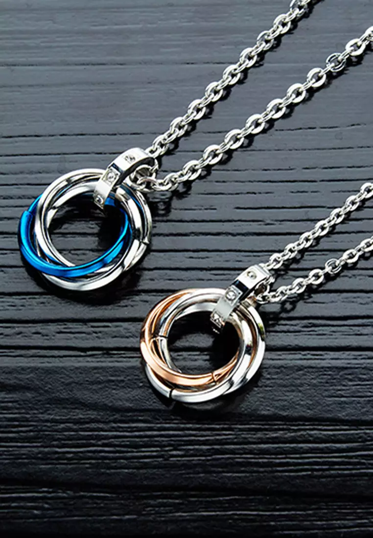 Couples Pendant Necklace 1 Set