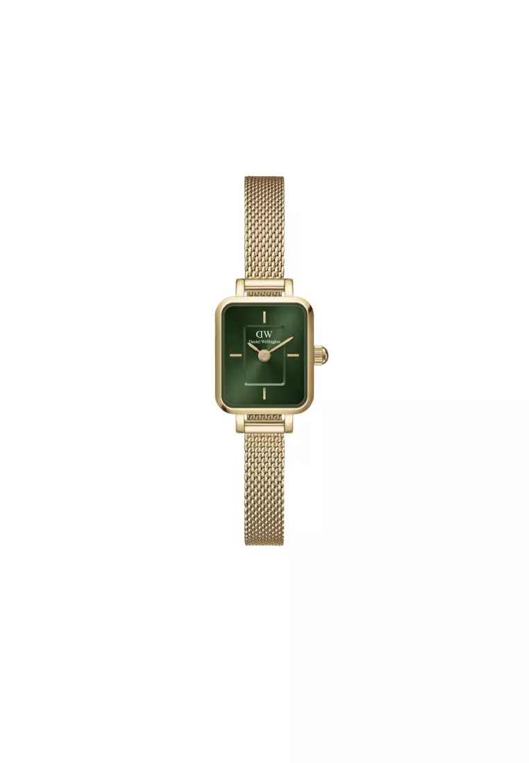 Buy Daniel Wellington Quadro Mini Evergold Gold Emerald 15.4x18