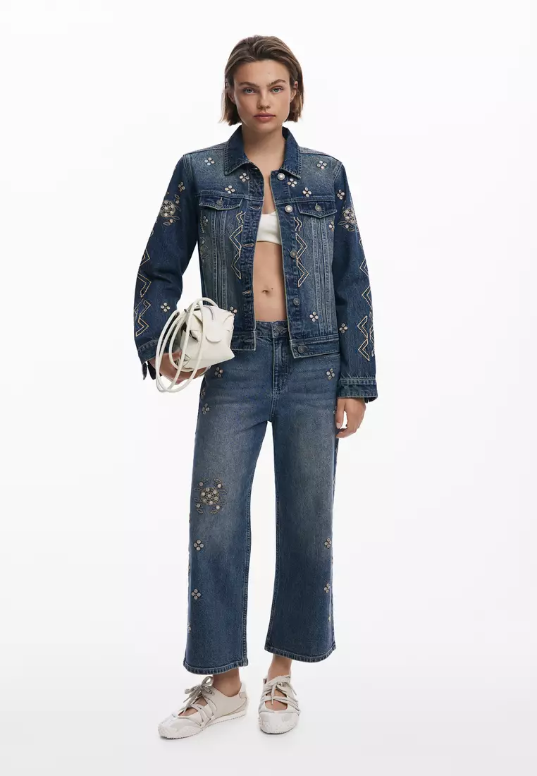 Mirror culotte jeans