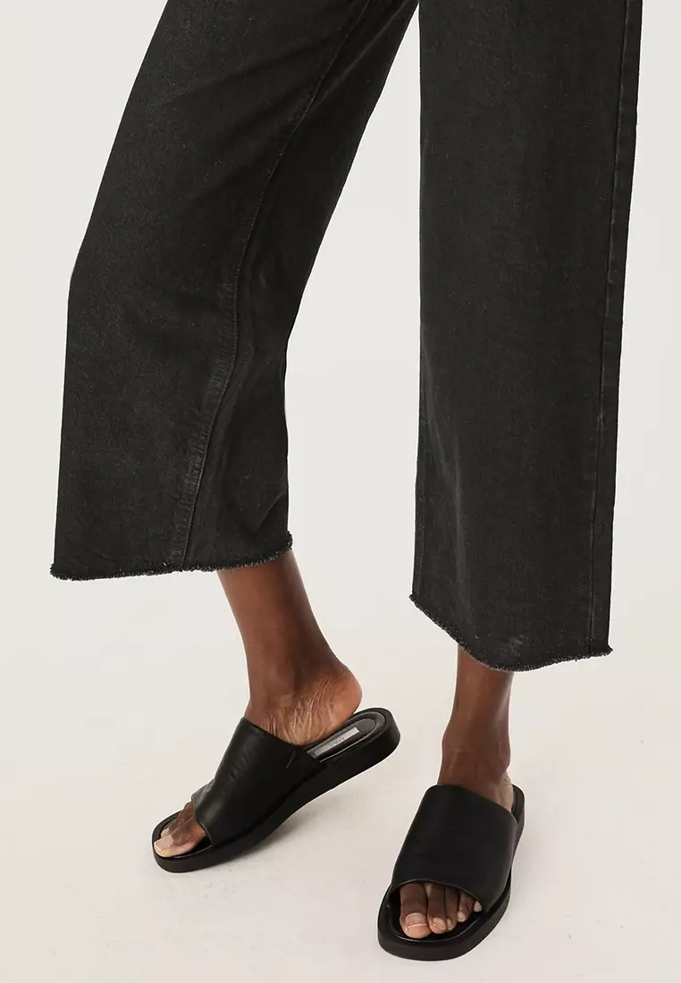 Jual Marks & Spencer High Waisted Wide Leg Ankle Grazer Jeans Original ...