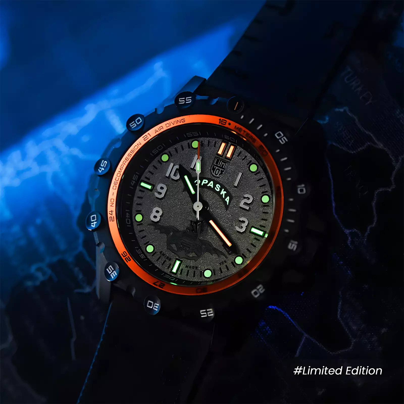 Luminox 3301.KOPASKA, Komando Pasukan Katak Limited Edition, 46 mm, Rubber Strap