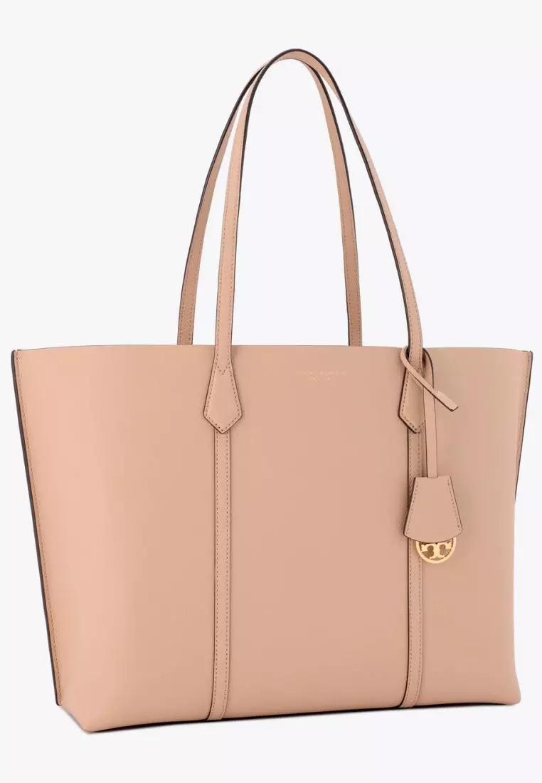 Jual TORY BURCH Tory Burch Perry Small Triple-Compartment Tote Bag Light  Umber Original 2023