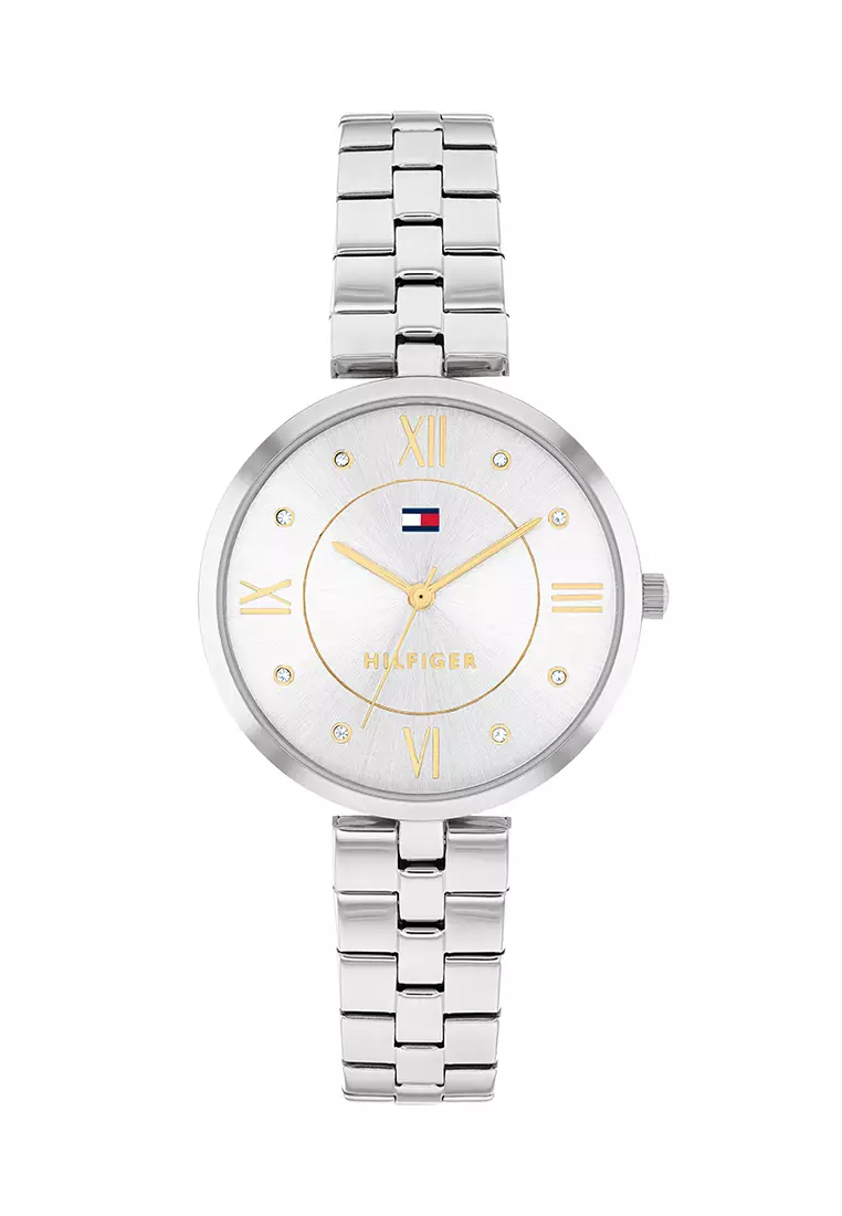 Tommy hilfiger watch sales women's stainless steel bracelet