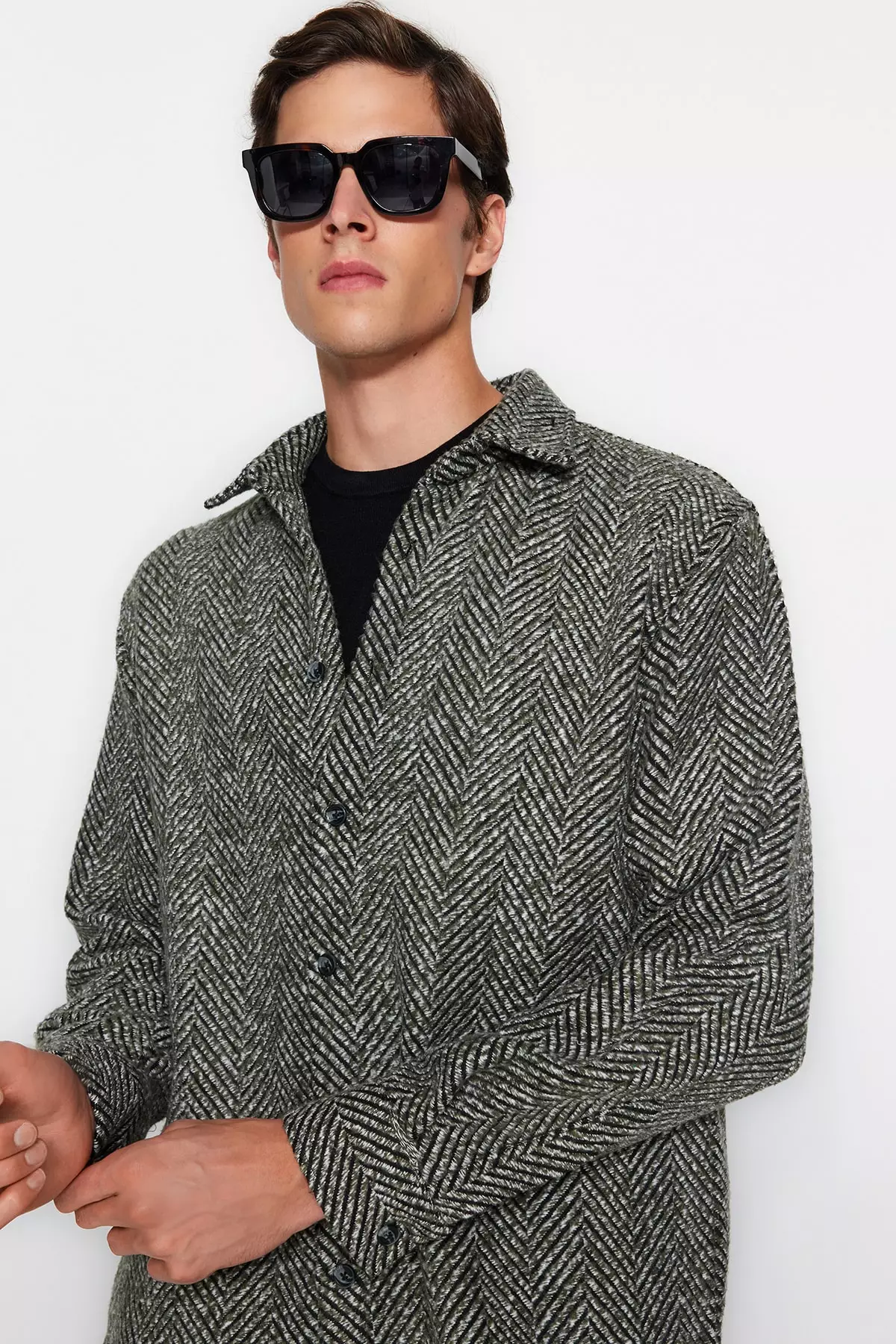 Textured Overshirt