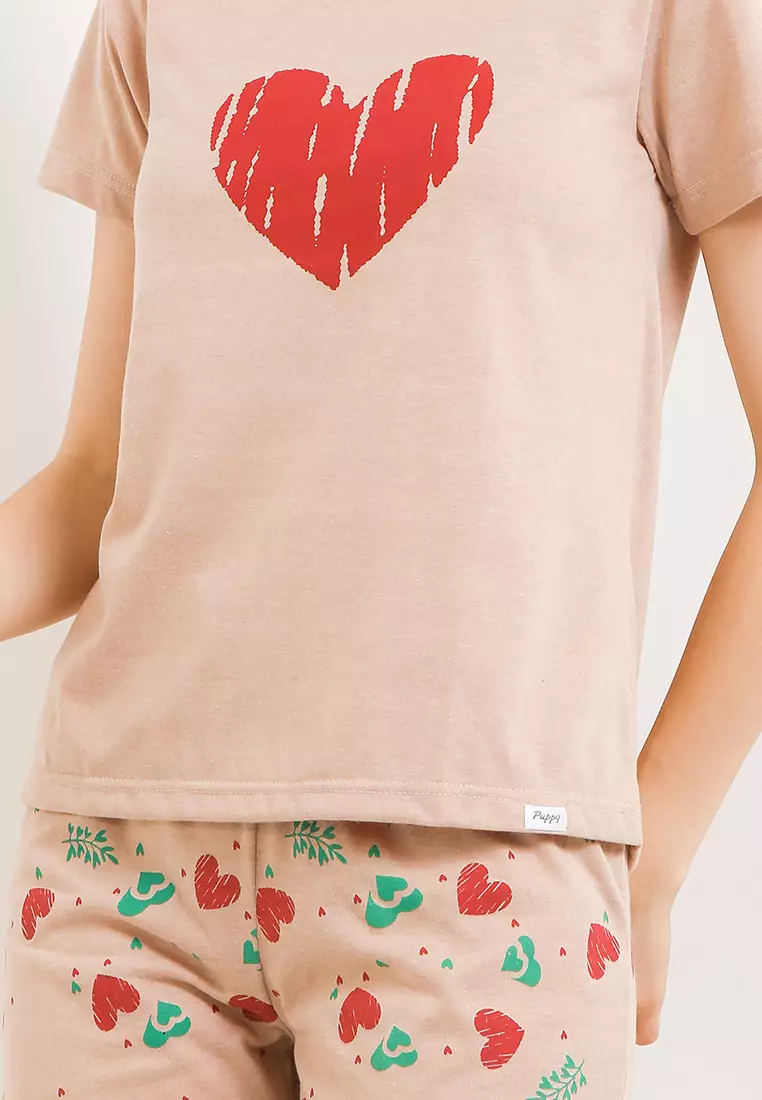 Pyjama Baju Tidur Short Sleeve Short Pants Sleepwear