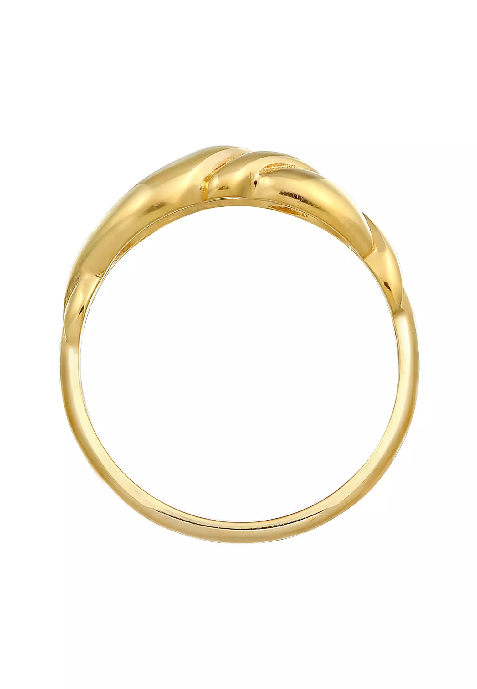 Ring Knot Curved Boho Style Trend Blogger Gold Plated