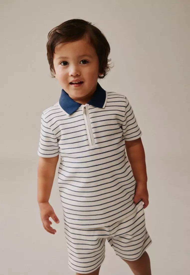 Short Sleeve Polo Shirt And Shorts Set