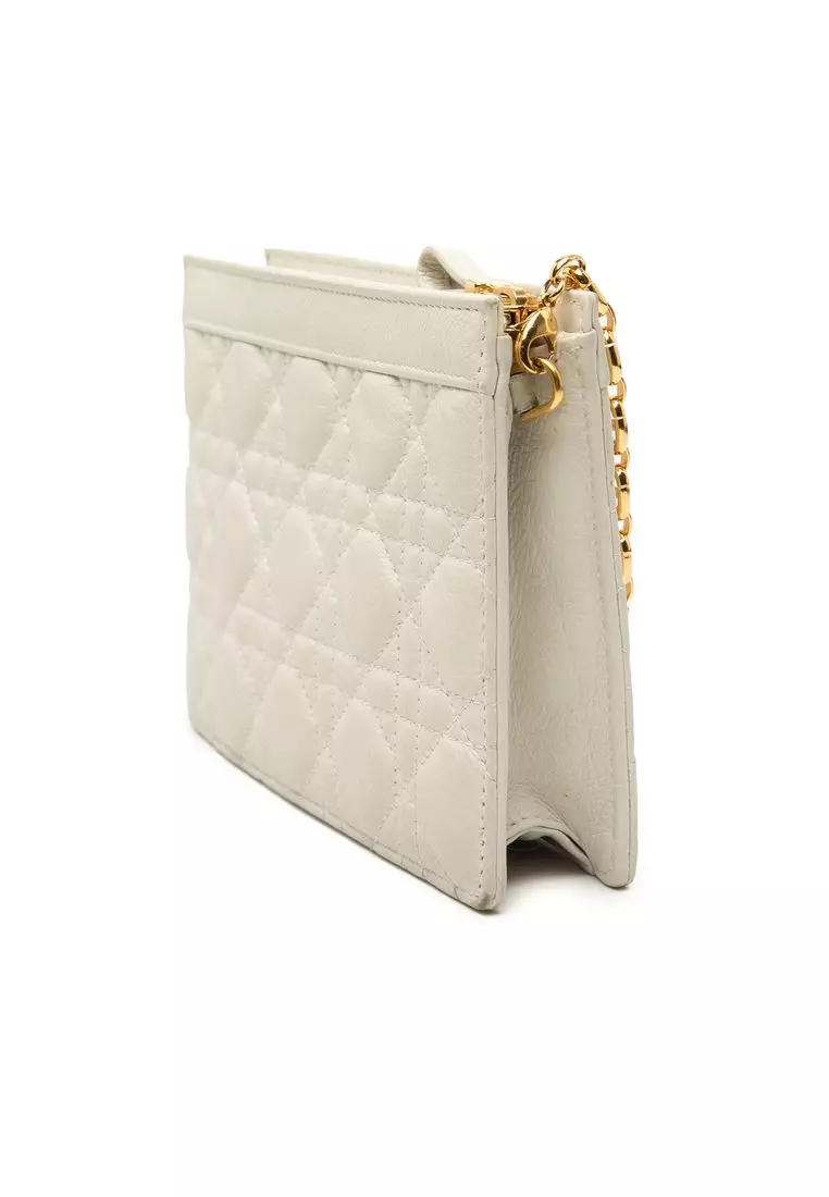 Pre-Loved Dior Supple Cannage Calfskin Caro Every Dior Pouch
