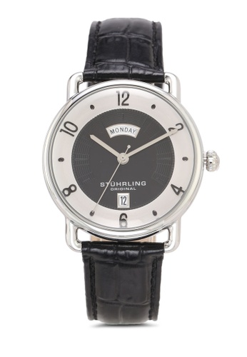 Stuhrling Original black Silver Case Quartz Watch 2B5D1AC9E2EBDDGS_1