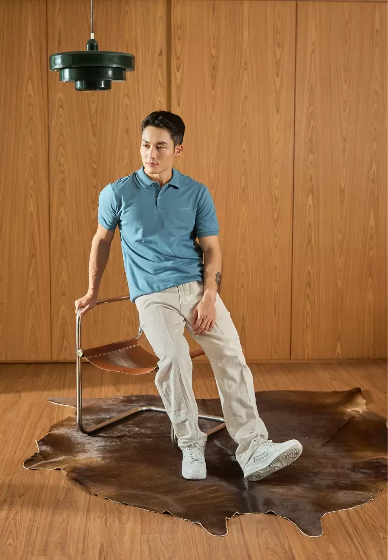 Kale HUGO Dusty Blue / Polo Shirt Lengan Pendek Pria