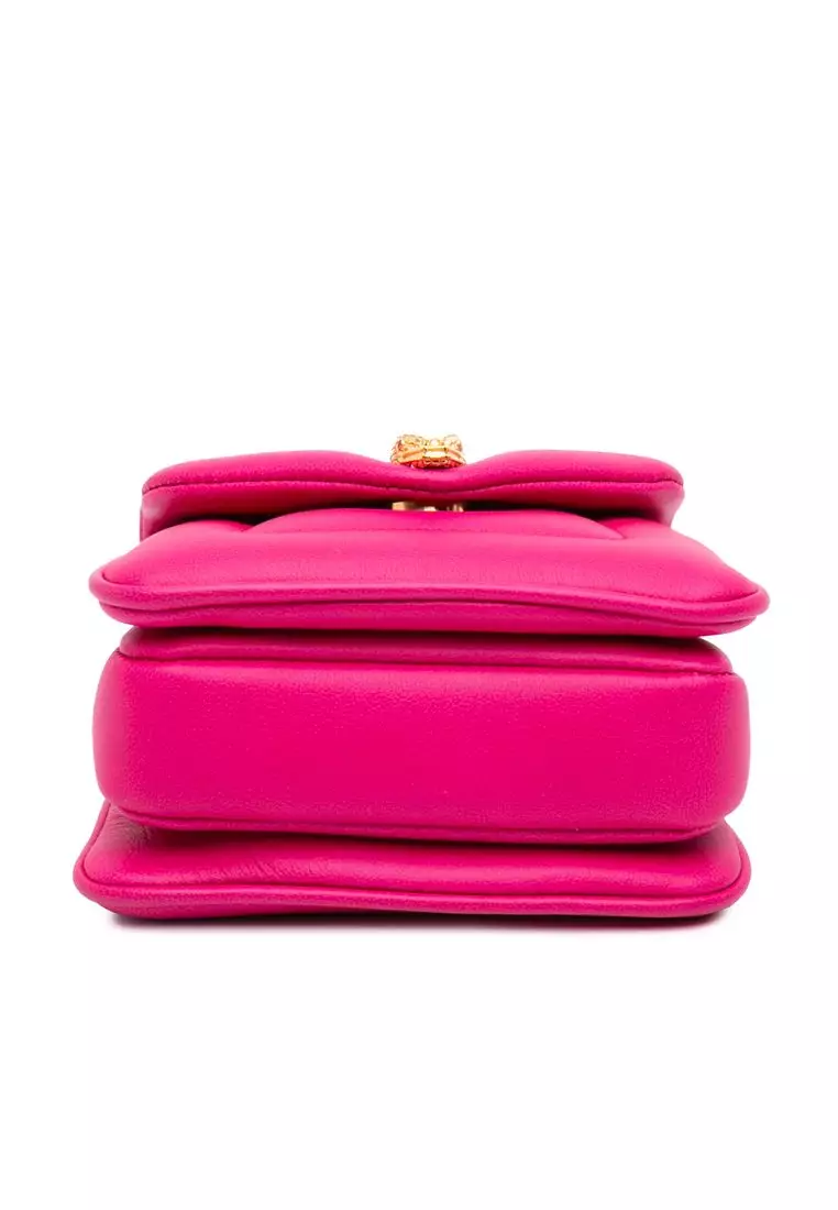 Pre-Loved Bvlgari Micro Calfskin Serpenti Reverse Top Handle Bag