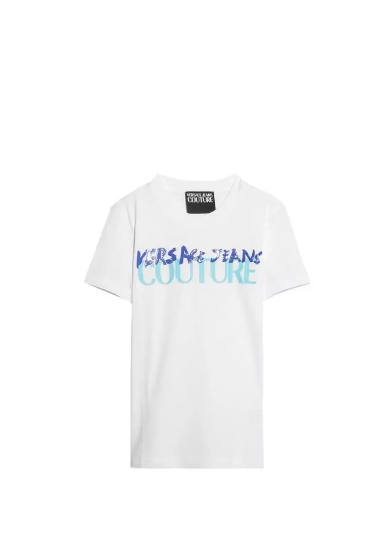 Buy VERSACE JEANS COUTURE Institutional Logo T-Shirt 2025 Online
