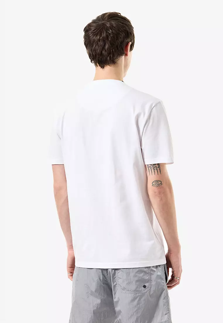 MENS WHITE/SMOKEY STINIVA CONTRAST PARACHUTE POCKET TEE