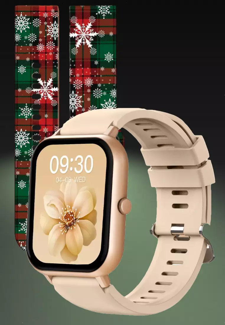 Chinese New Year Special limited series IOS/Android Black SmartWatch with 2 Rubber Straps