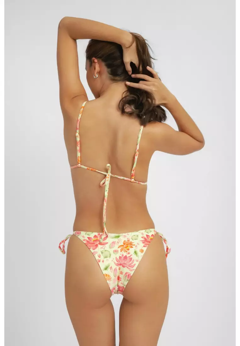 Kelly Side-Ties Cheeky Bikini Bottoms, Oasis