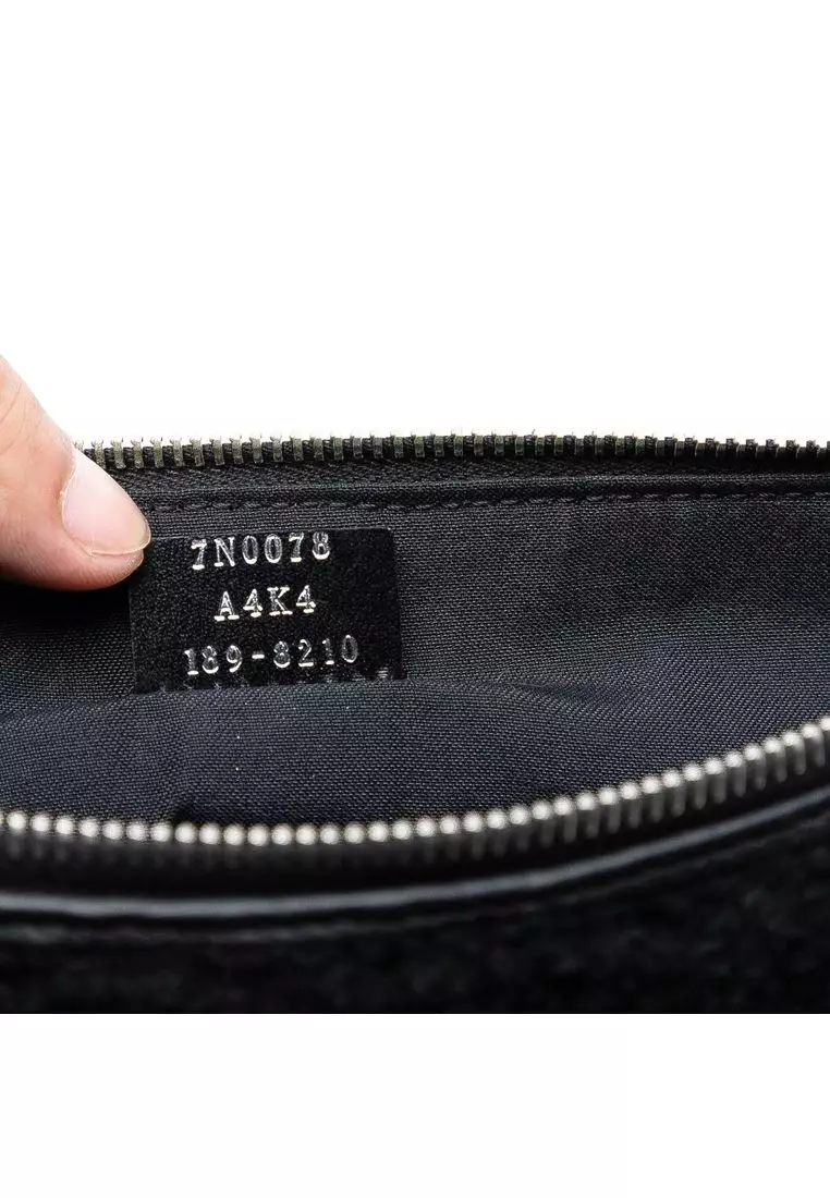 Pre-Loved Fendi Shearling Ff Flat Pouch