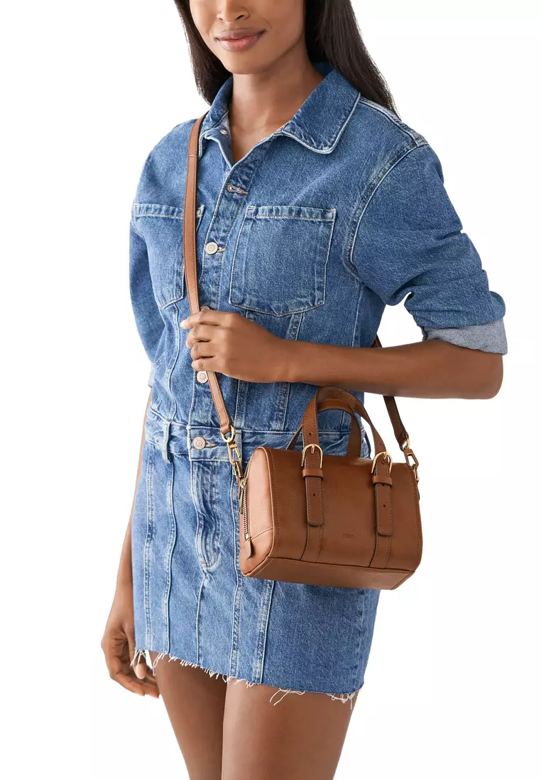 【新品未使用】FOSSIL フォッシル Satchel Bag Carlie Carlie Leather Satchel - ZB1772001 - Fossil