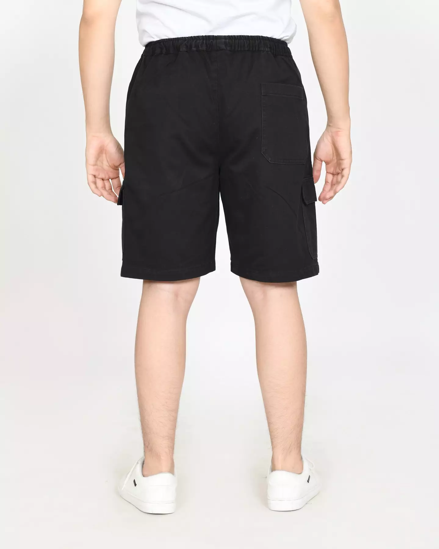 Celana Pendek Casual Cargo - Size 32-36 - HItam