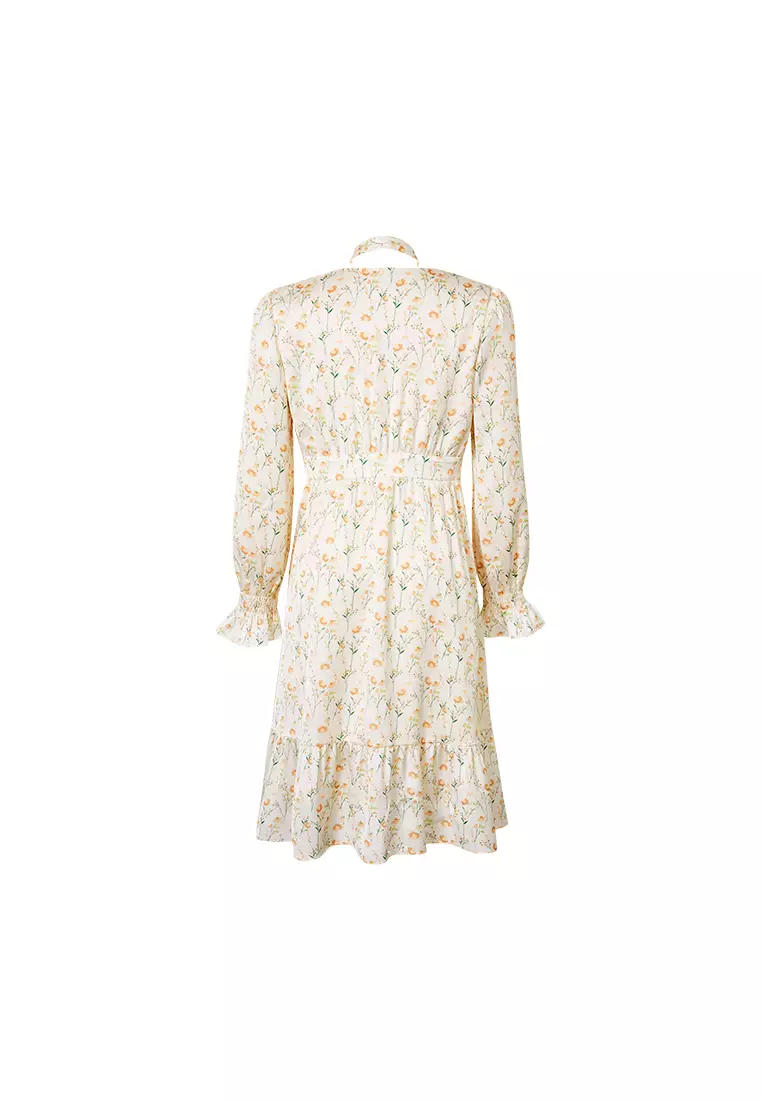 Ruffle Sleeve and Hem Summer Midi Dress