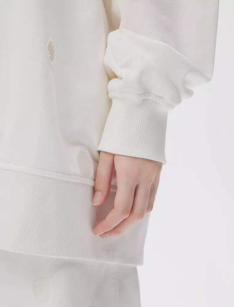 JNBY Women's Long-Sleeve Round Neck Lace-Up Hoodie