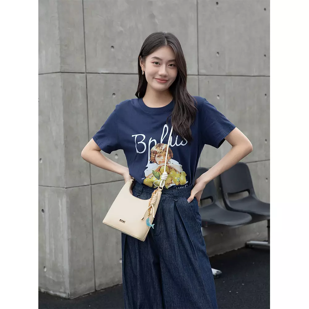 En-ji Yoda Slingbag Wanita Warna Cream