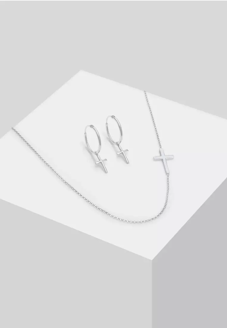 Cross Religion Gold Plated Jewelry Set