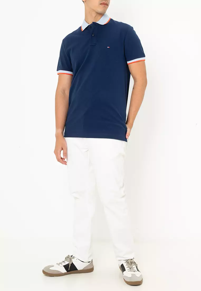 Contrast Collar Cuff Polo Shirt - Tommy Mainline