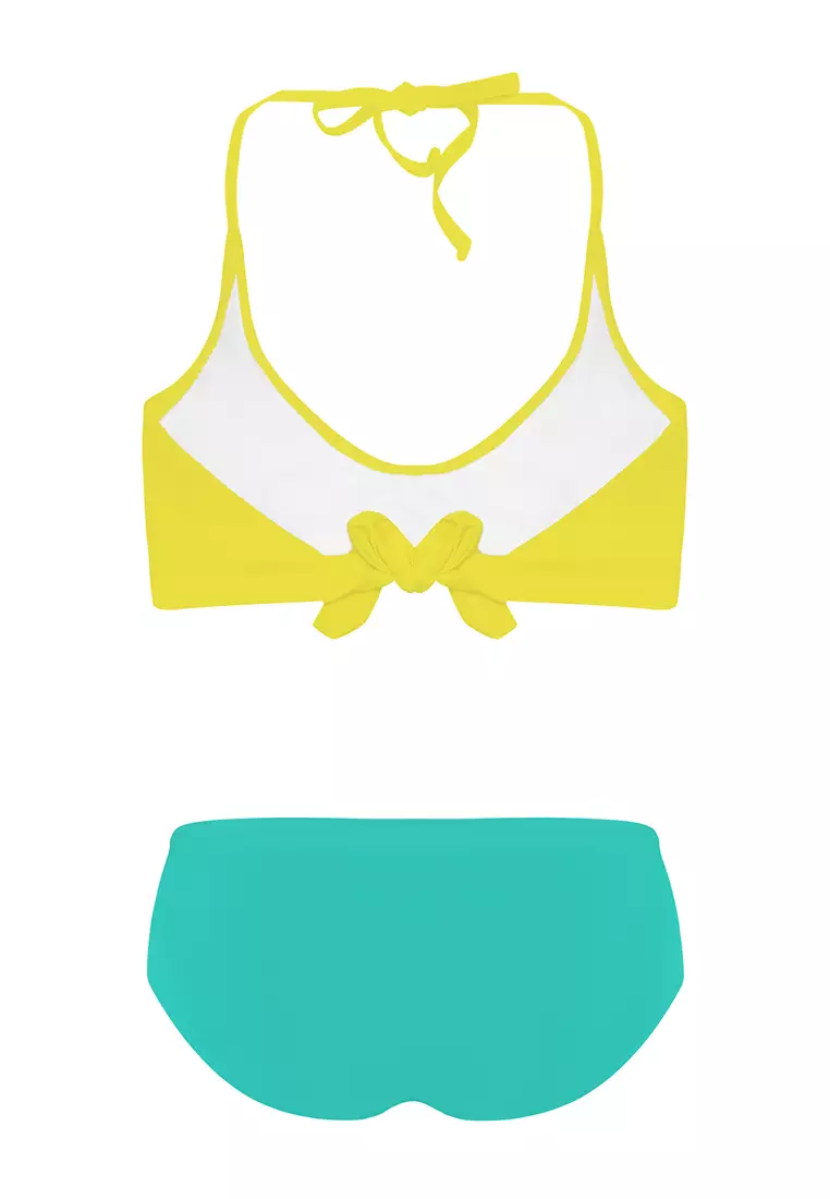 Tropical Party Bikini Top Highwaist Bikini Bottom Set Girls Kid Swimwear