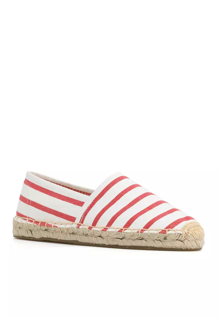 Contrast Stripes Canvas Espadrilles HB3119