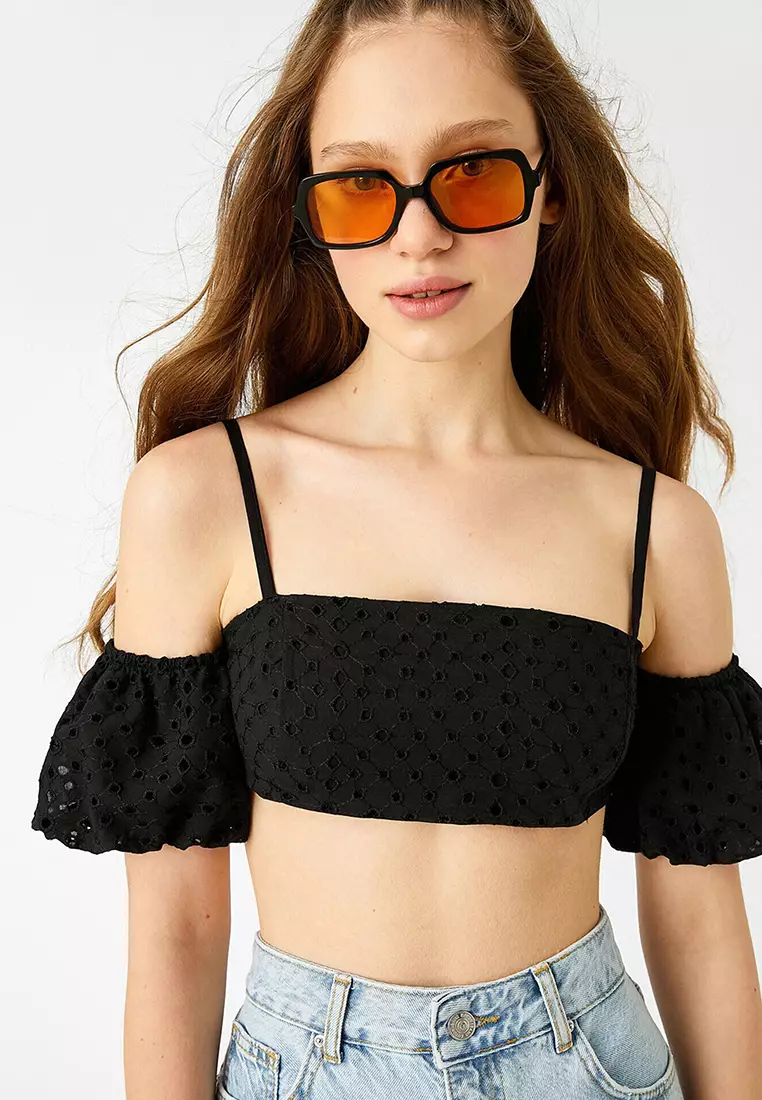 Off Shoulder Crop Top