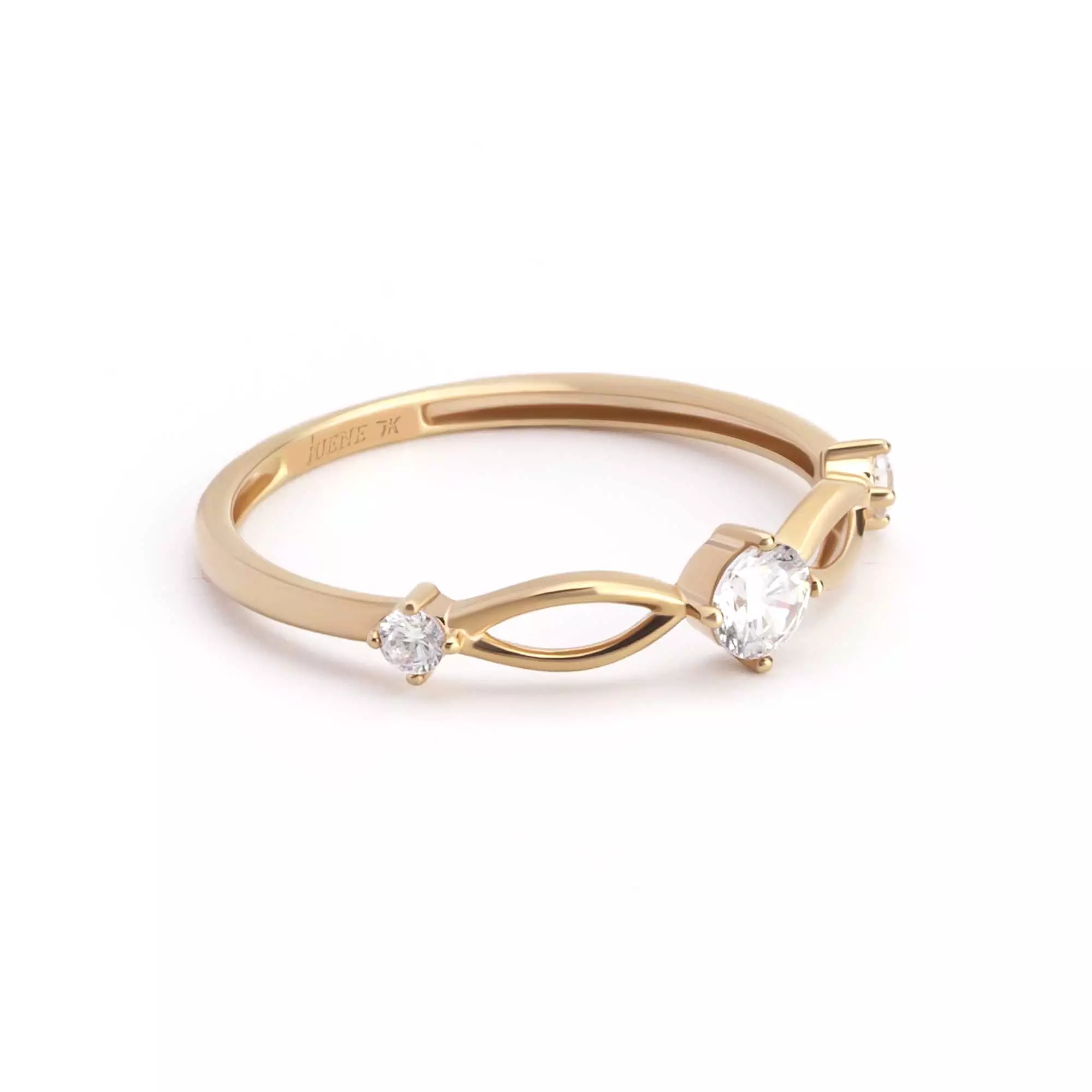 Cincin Emas 7k - Faye Gold Ring - Adorn Collection 01 - Juene Jewelry