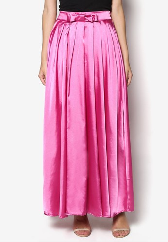 Bzalora 衣服尺寸owed Satin Maxi Skirt, 服飾, 裙子