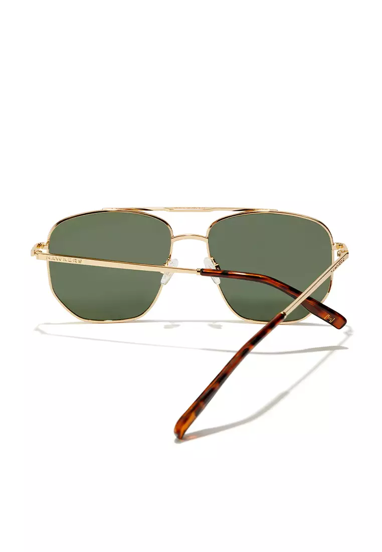 HAWKERS POLARIZED Gold Alligator CAD Sunglasses for Men and Women, Unisex. UV400 Protection. Official Product designed in Spain