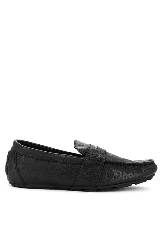 Men's Wave Driver Penny Loafers Black
