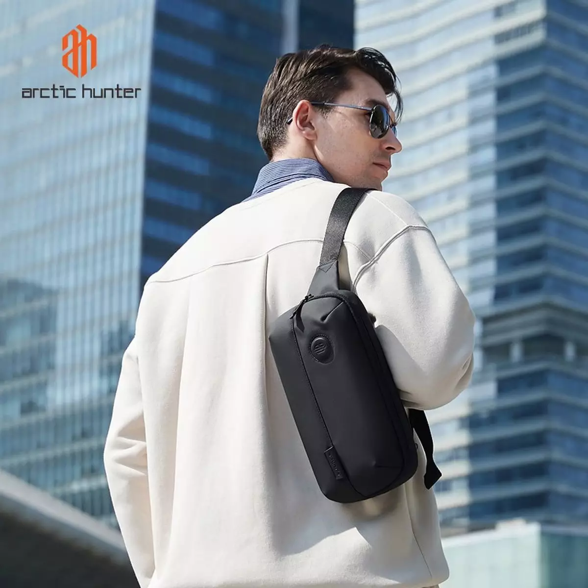 Arctic Hunter Y00557 Tas Selempang Pria Waist Bag Pria Sling Bag Pria - BLACK