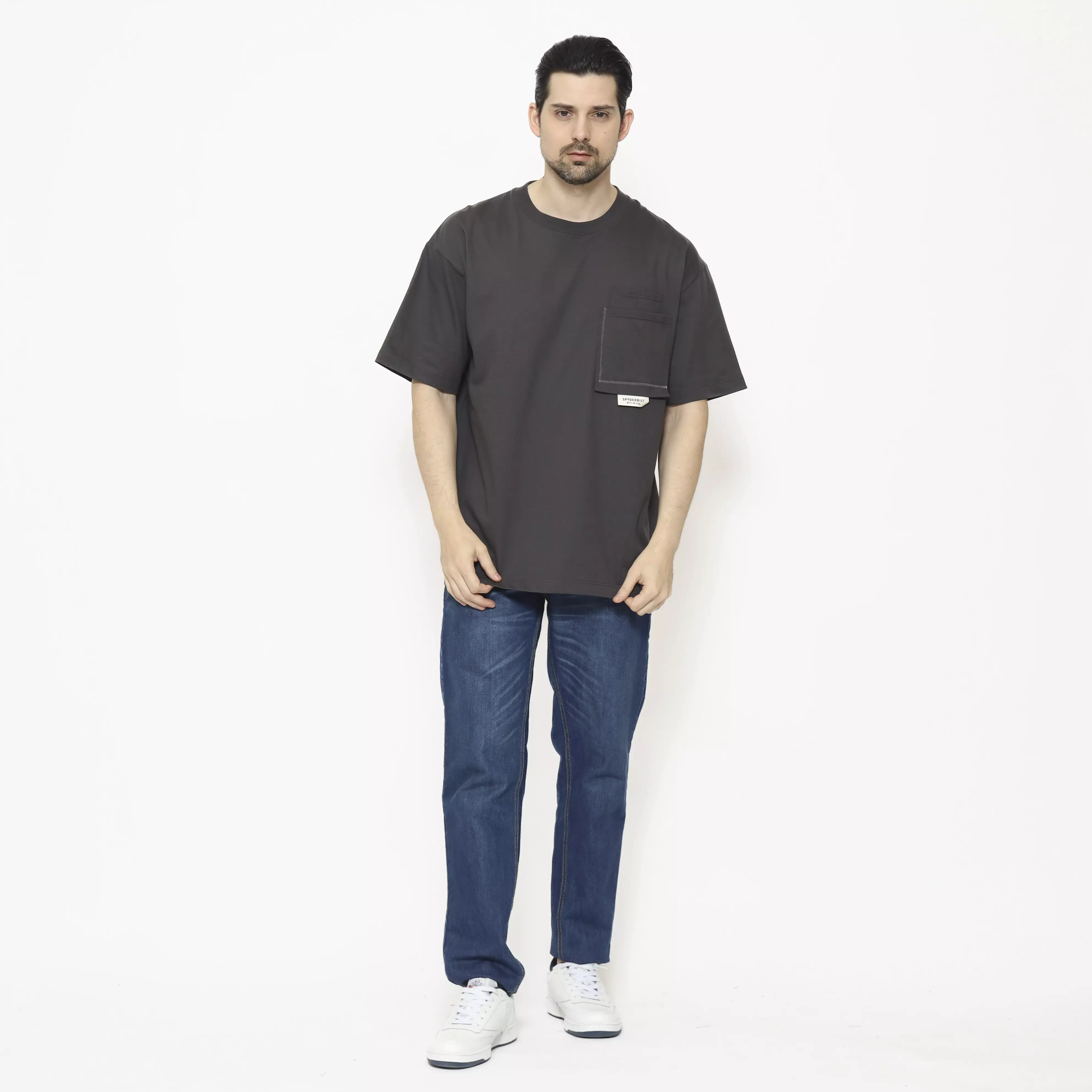 Spyderbilt Kaos lengan pendek Pria Tevic Oversize Planet Surf