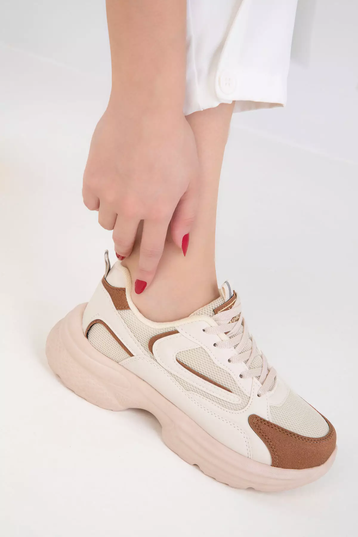 Beige-Tan Women's Sneaker 20413