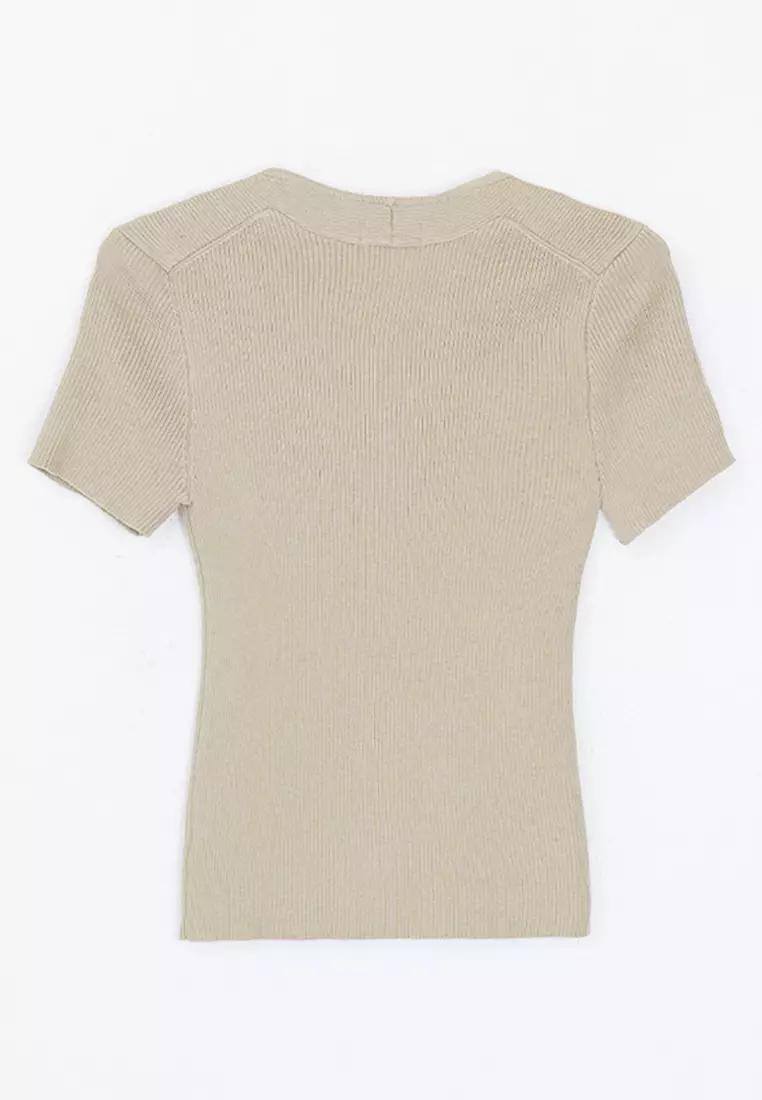 Square Neck Knit Top