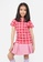 Gen Woo pink Checkerboard Rib T-shirt 500D3KA40135C2GS_4