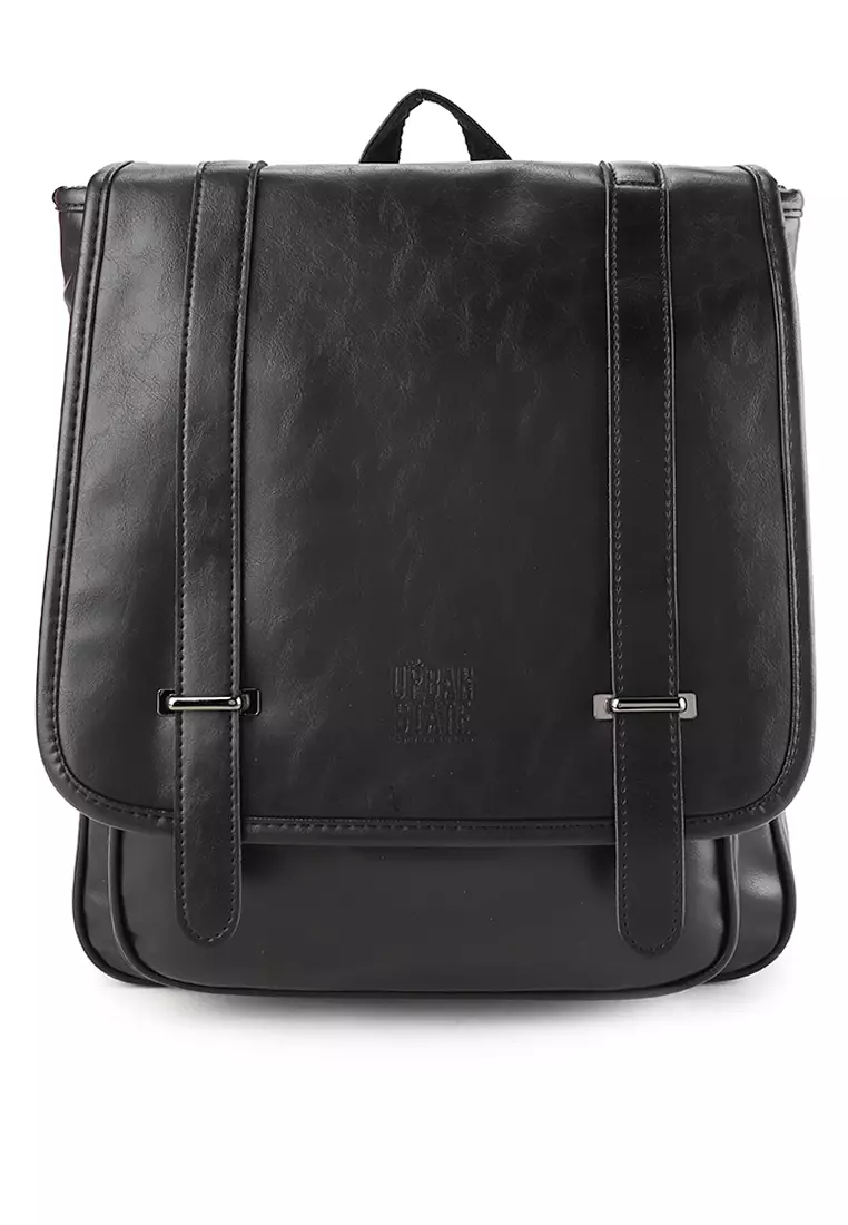 Jual Urban State Distressed Leather Commuter Messenger Backpack