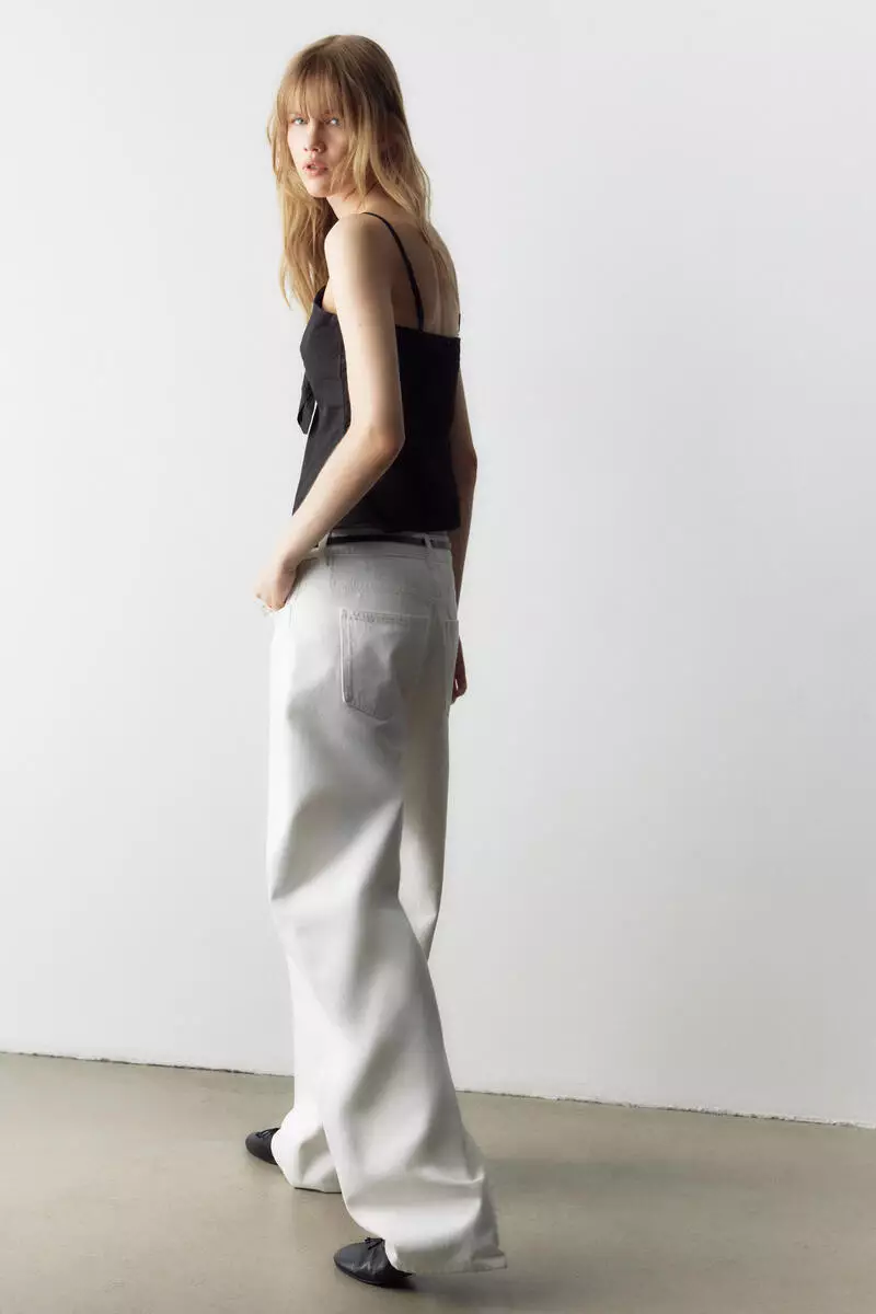 Tie-detail poplin top